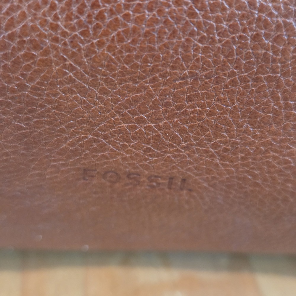 Fossil Genuine Leather Mini Backpack Brown Pebbled Leather Zip Closure... - Picture 9 of 12